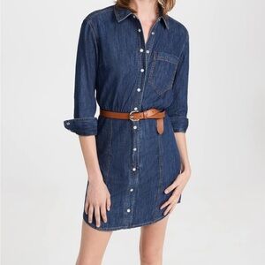 Veronica Beard Blue Denim Mini Shirt Dress Womens Size 6
